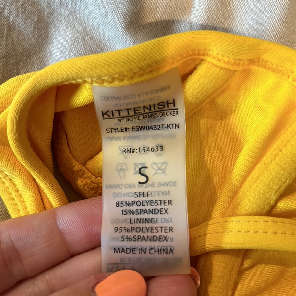 Kittenish yellow bikini both size small - Picture 3 of 4